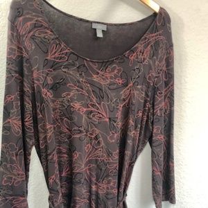 J.Jill Stretch Blouse Large with Strings at Waist